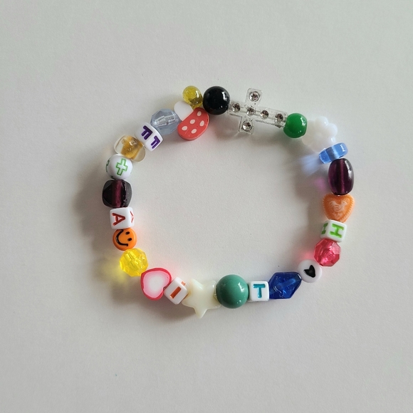 Hand Crafted Jewelry - Faith Mixed Bead Bracelet